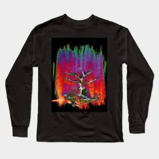 Psychedelic Burning Tree of Doom Long Sleeve T-Shirt